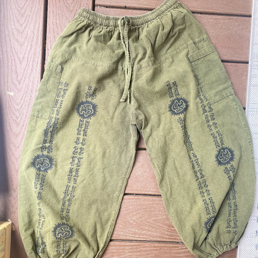Free People Dupe Flowy Hippie Print Pants